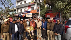 ACCP Team with yamraj spreading awareness for road safety